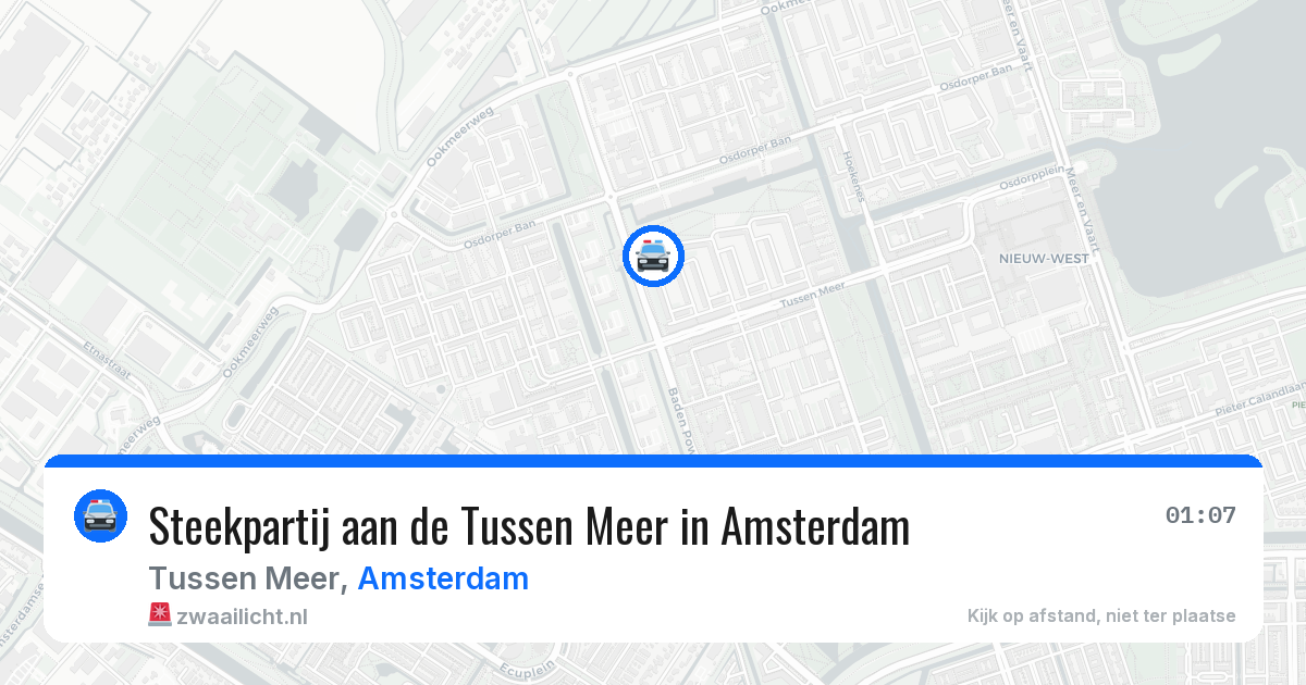 Steekpartij aan de Tussen Meer in Amsterdam — 20 jun 2026