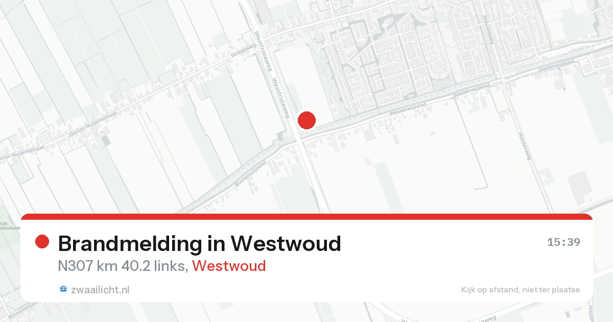 Brandmelding in Westwoud — 14 aug 2026