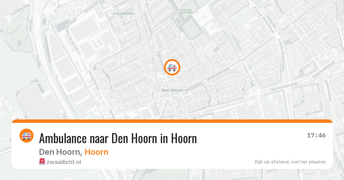 Ambulance naar Den Hoorn in Hoorn — 21 jun 2026