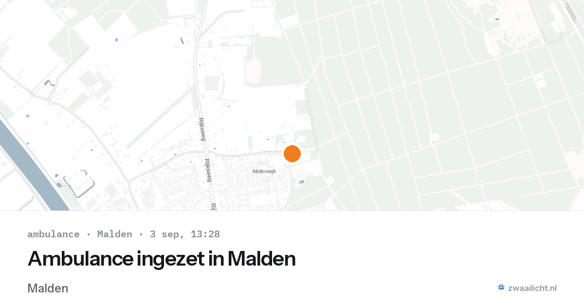 Ambulance ingezet in Malden — 3 sep 2026