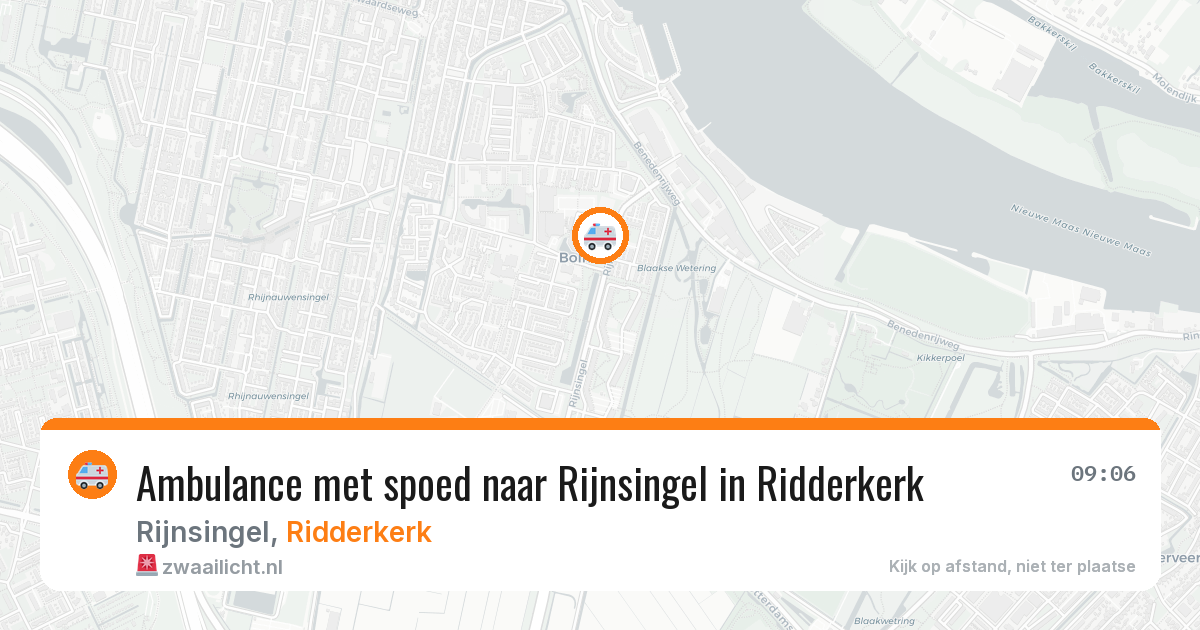 Ambulance met spoed naar Rijnsingel in Ridderkerk — 15 jun 2026