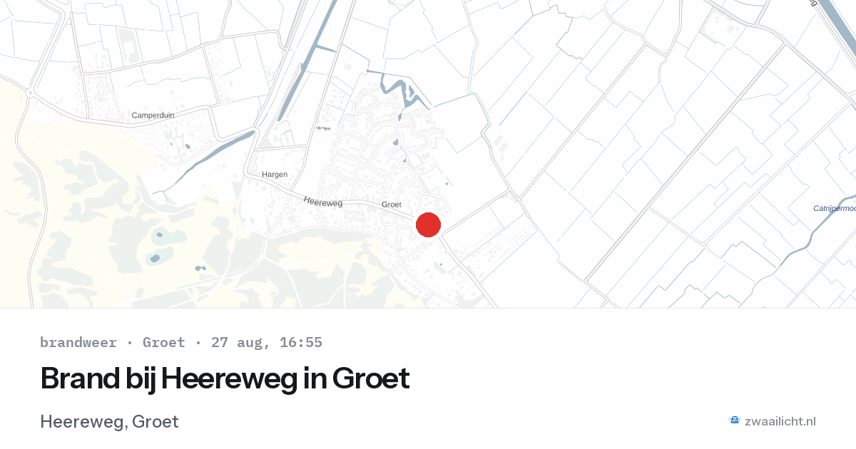 Brand bij Heereweg in Groet — 27 aug 2026