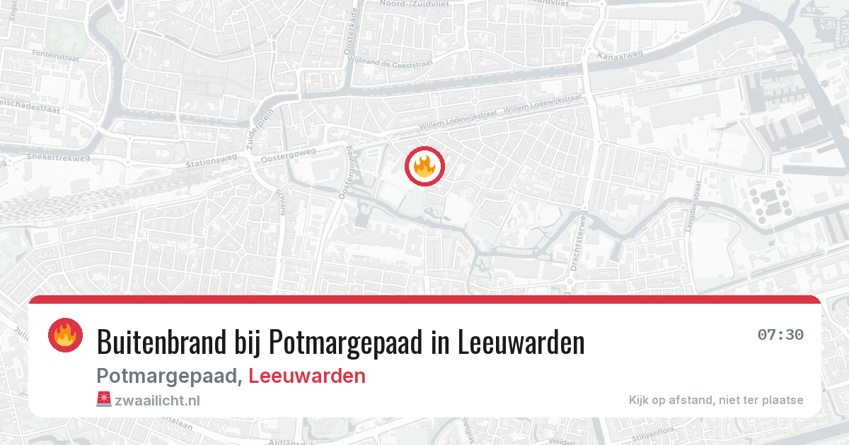Buitenbrand bij Potmargepaad in Leeuwarden — 5 aug 2026