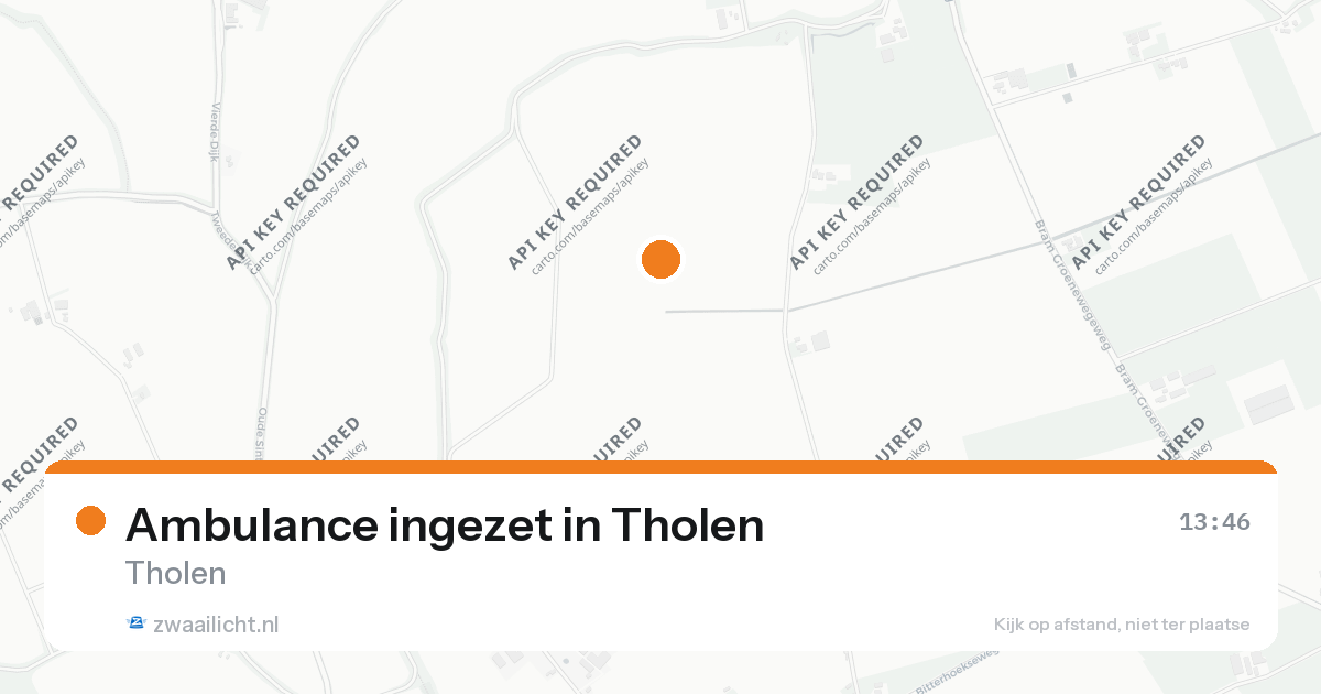 Ambulance ingezet in Tholen — 26 aug 2026