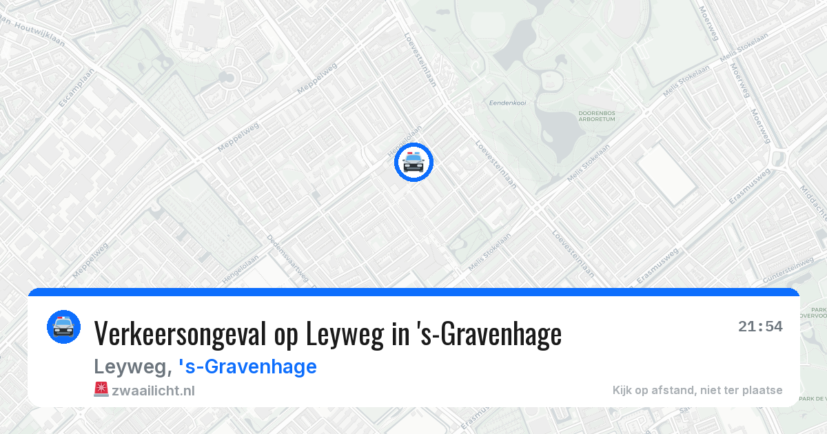 Verkeersongeval op Leyweg in 's-Gravenhage — 12 mei 2026