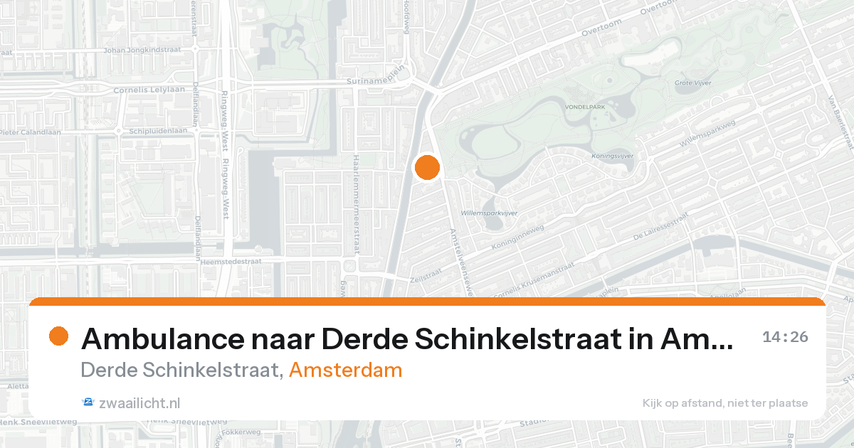 Ambulance naar Derde Schinkelstraat in Amsterdam — 30 jan 2026