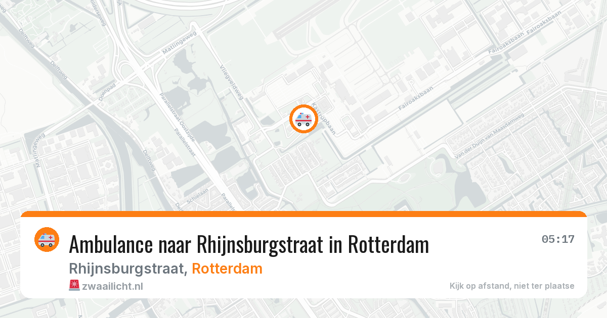 Ambulance naar Rhijnsburgstraat in Rotterdam — 5 jul 2026