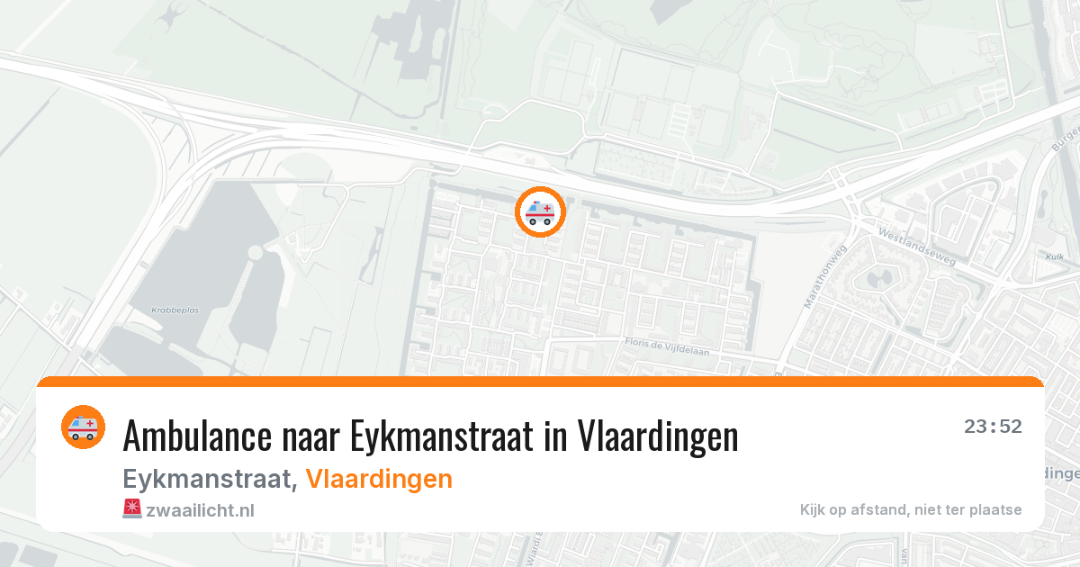 Ambulance naar Eykmanstraat in Vlaardingen — 29 mrt 2026