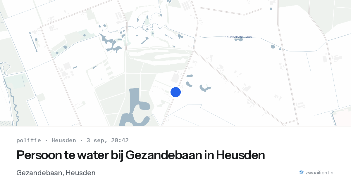 Persoon te water bij Gezandebaan in Heusden — 3 sep 2026