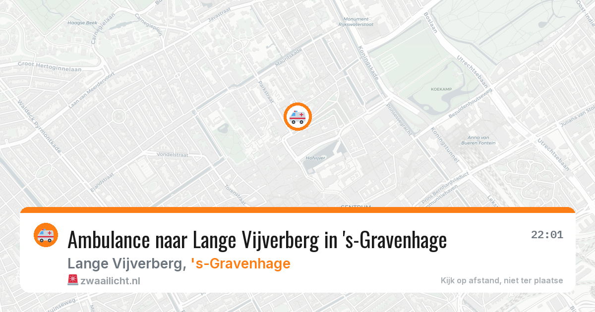 Ambulance naar Lange Vijverberg in 's-Gravenhage — 11 apr 2026