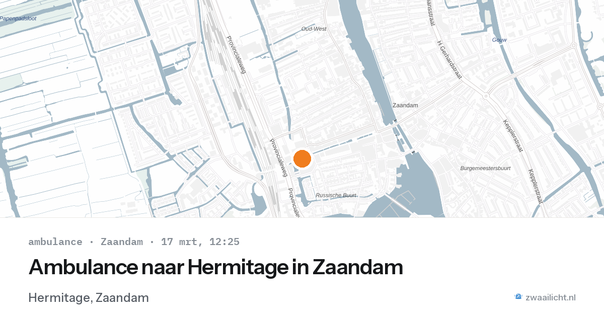 Ambulance naar Hermitage in Zaandam — 17 mrt 2026