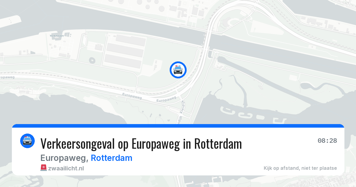 Verkeersongeval op Europaweg in Rotterdam — 29 apr 2026