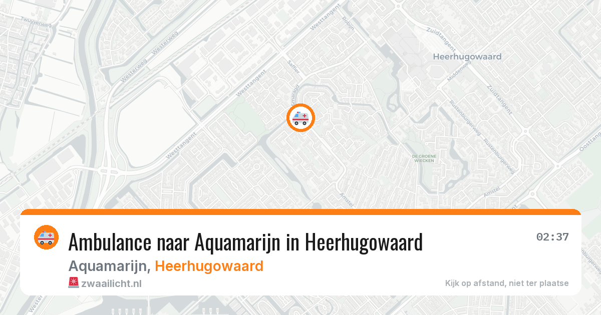 Ambulance naar Aquamarijn in Heerhugowaard — 4 aug 2026