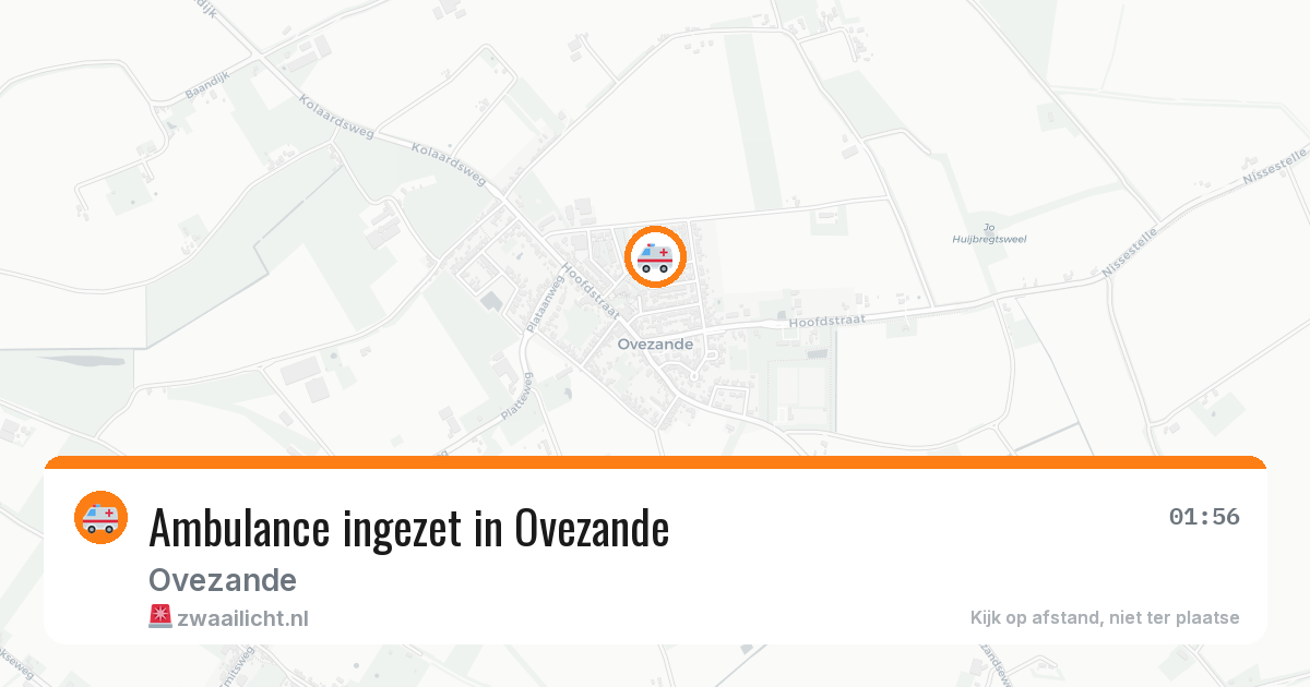 Ambulance ingezet in Ovezande — 25 mei 2026