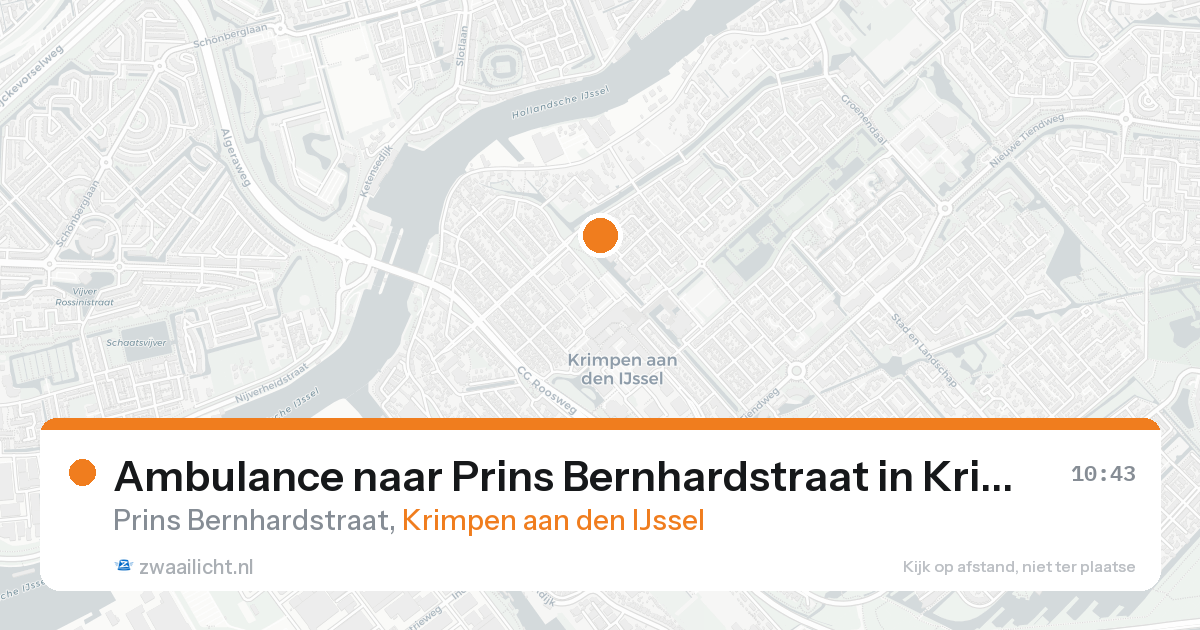 Ambulance naar Prins Bernhardstraat in Krimpen aan den IJssel — 31 jan 2026
