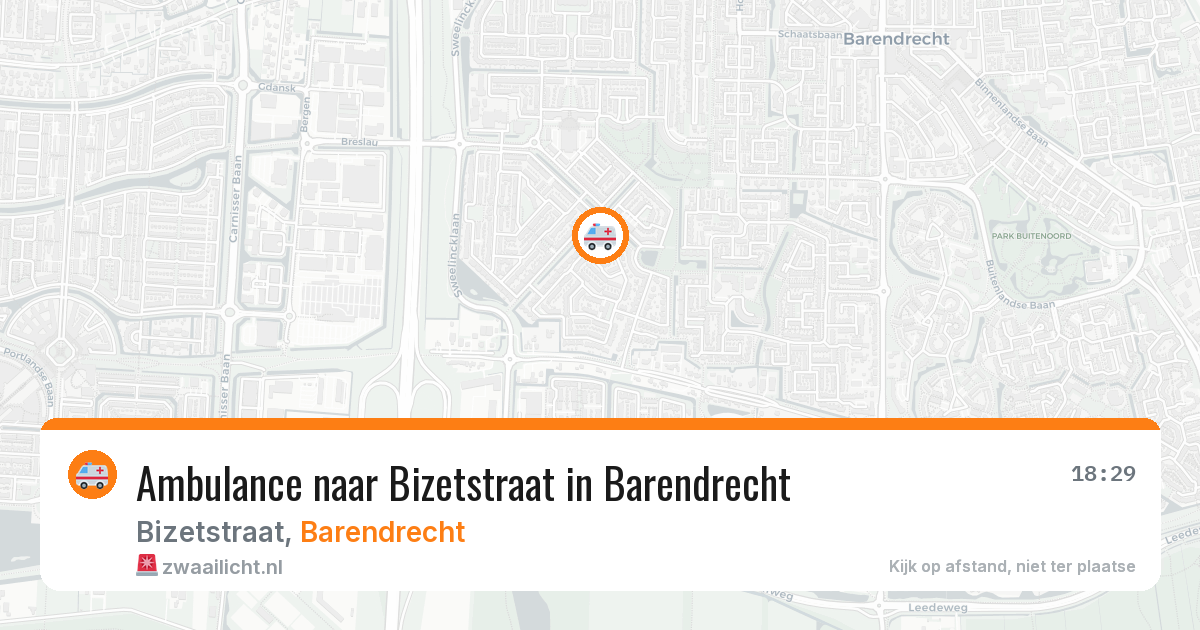 Ambulance naar Bizetstraat in Barendrecht — 7 jul 2026