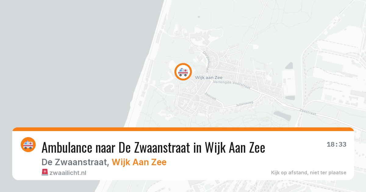 Ambulance naar De Zwaanstraat in Wijk Aan Zee — 2 aug 2026