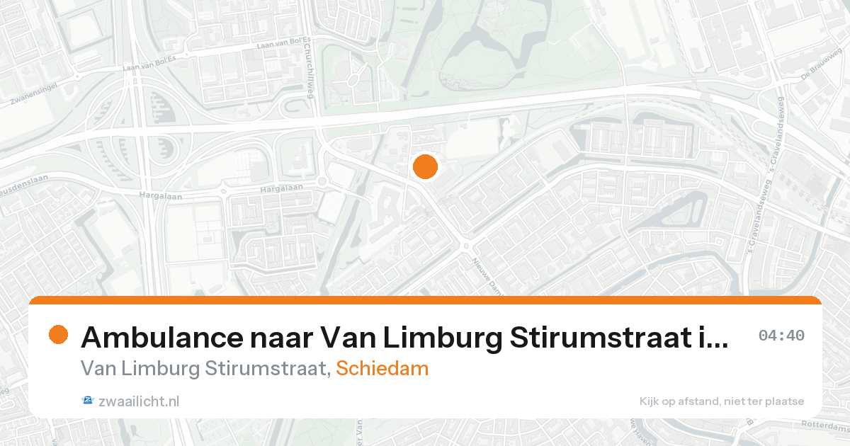 Ambulance naar Van Limburg Stirumstraat in Schiedam — 16 aug 2026