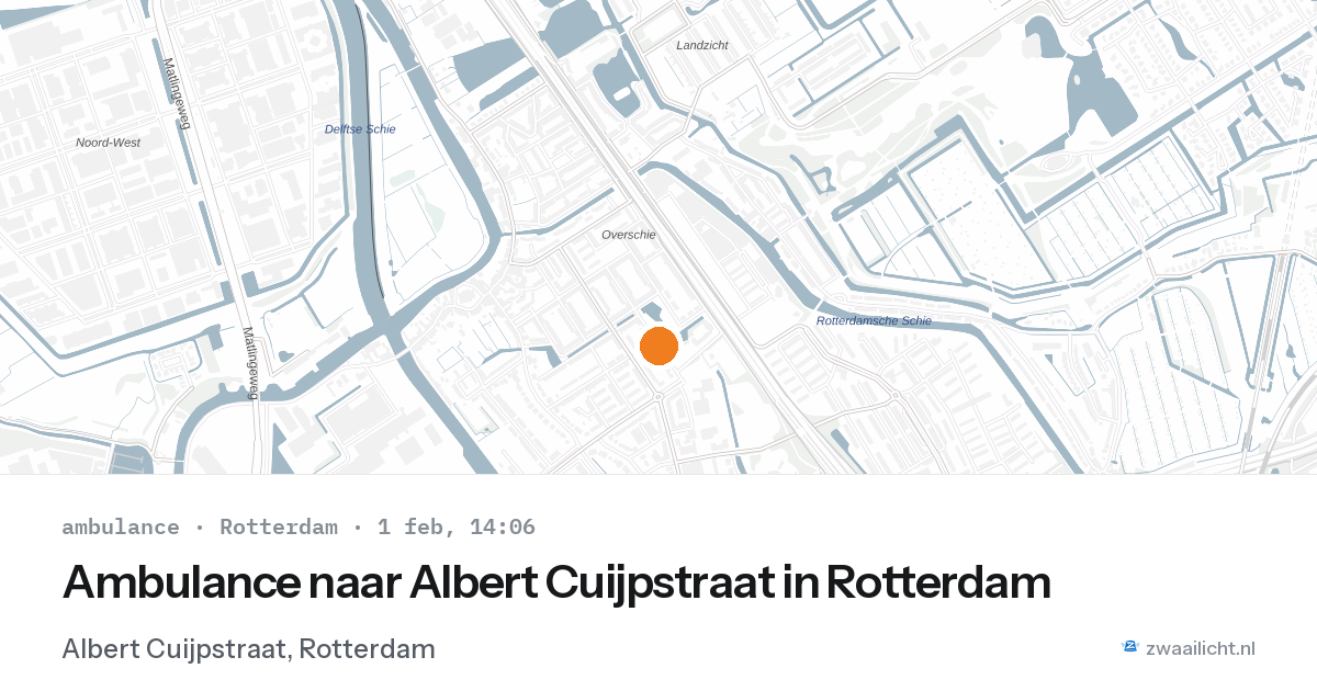 Ambulance naar Albert Cuijpstraat in Rotterdam — 1 feb 2026