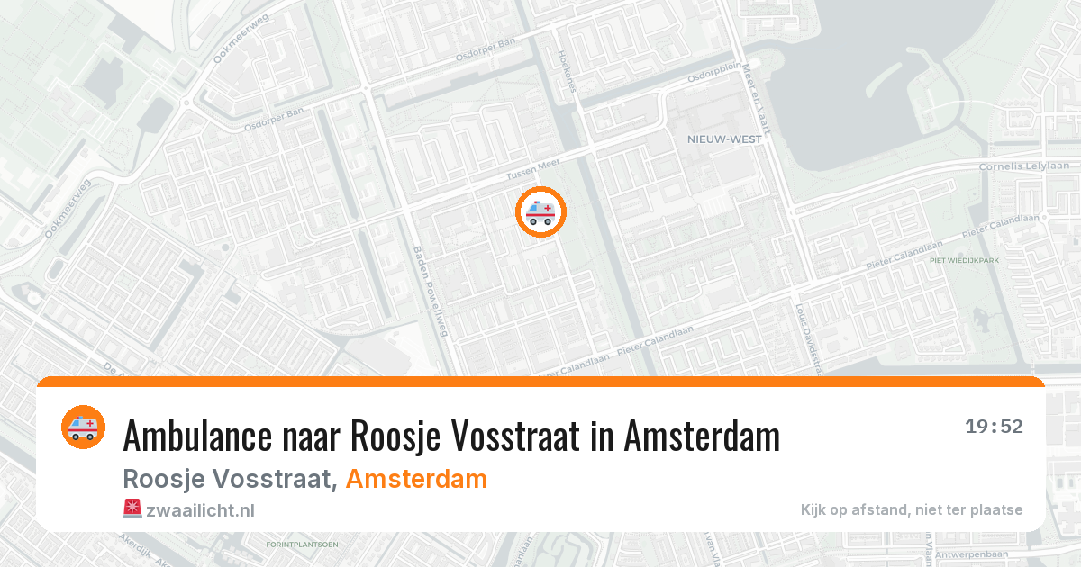 Ambulance naar Roosje Vosstraat in Amsterdam — 18 jun 2026