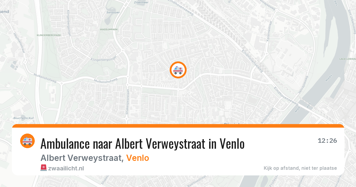 Ambulance naar Albert Verweystraat in Venlo — 3 mrt 2026