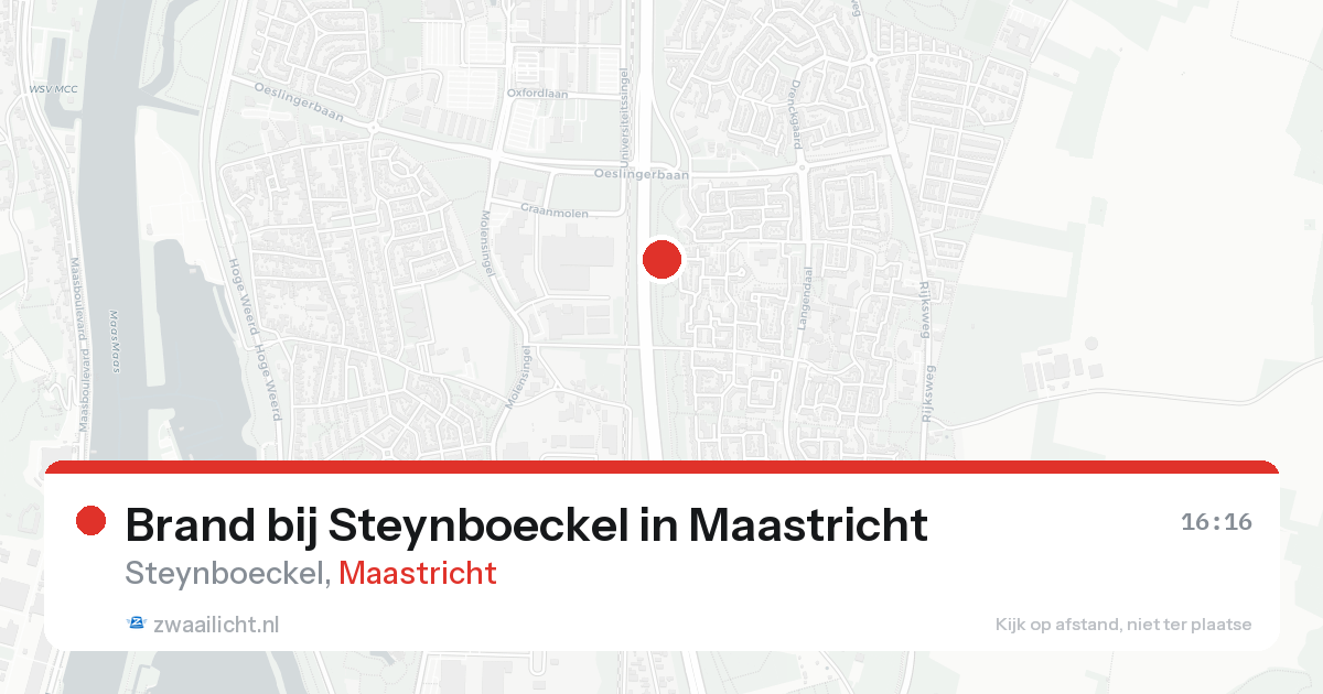 Brand bij Steynboeckel in Maastricht — 22 aug 2026