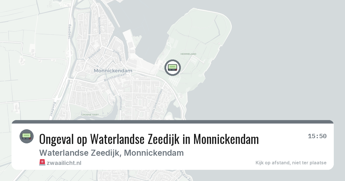 Ongeval op Waterlandse Zeedijk in Monnickendam — 21 feb 2026