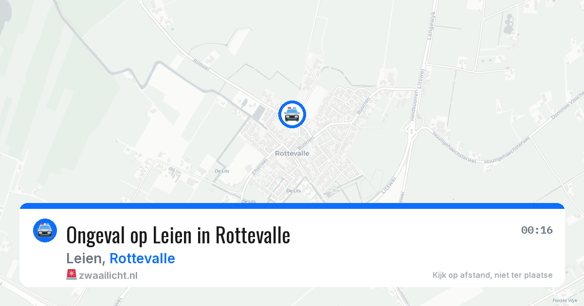 Ongeval op Leien in Rottevalle — 19 jun 2026