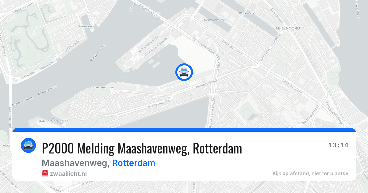 P2000 Melding Maashavenweg, Rotterdam — 9 mei 2026