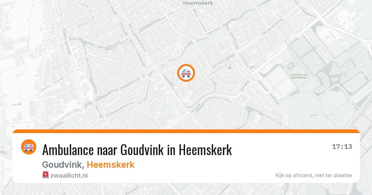 Ambulance naar Goudvink in Heemskerk — 3 jul 2026