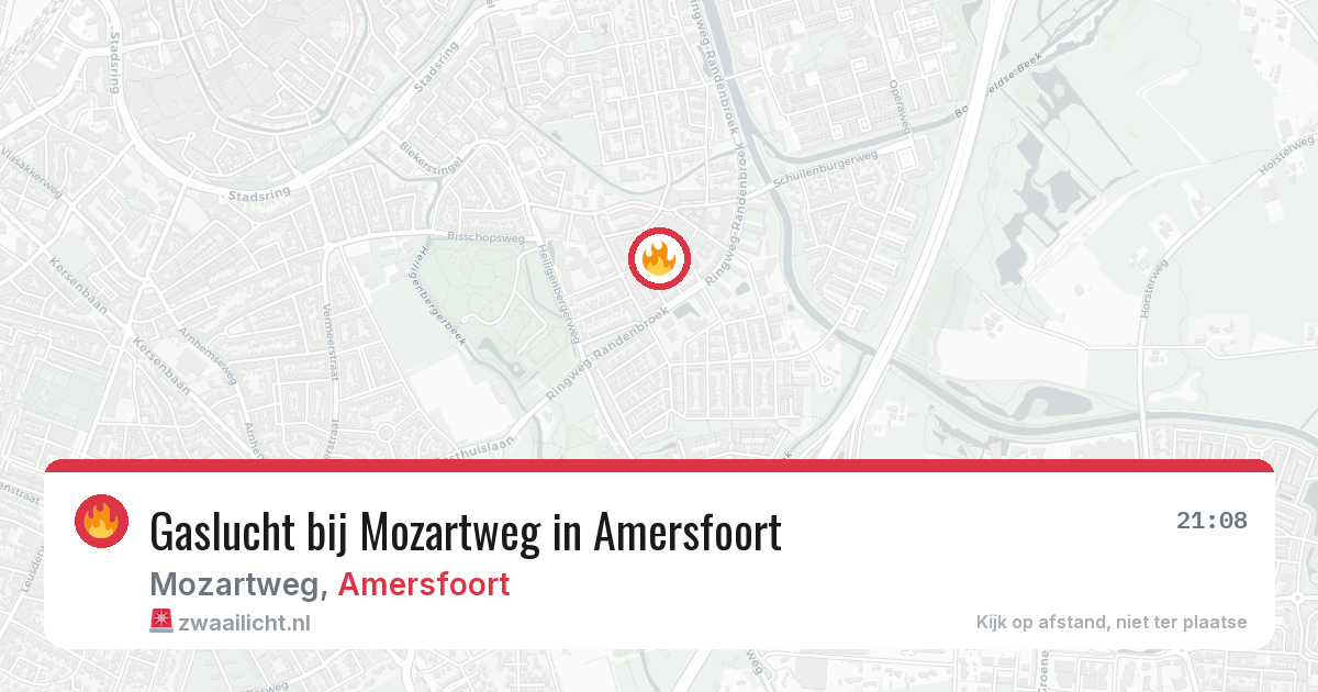 Gaslucht bij Mozartweg in Amersfoort — 28 jul 2026