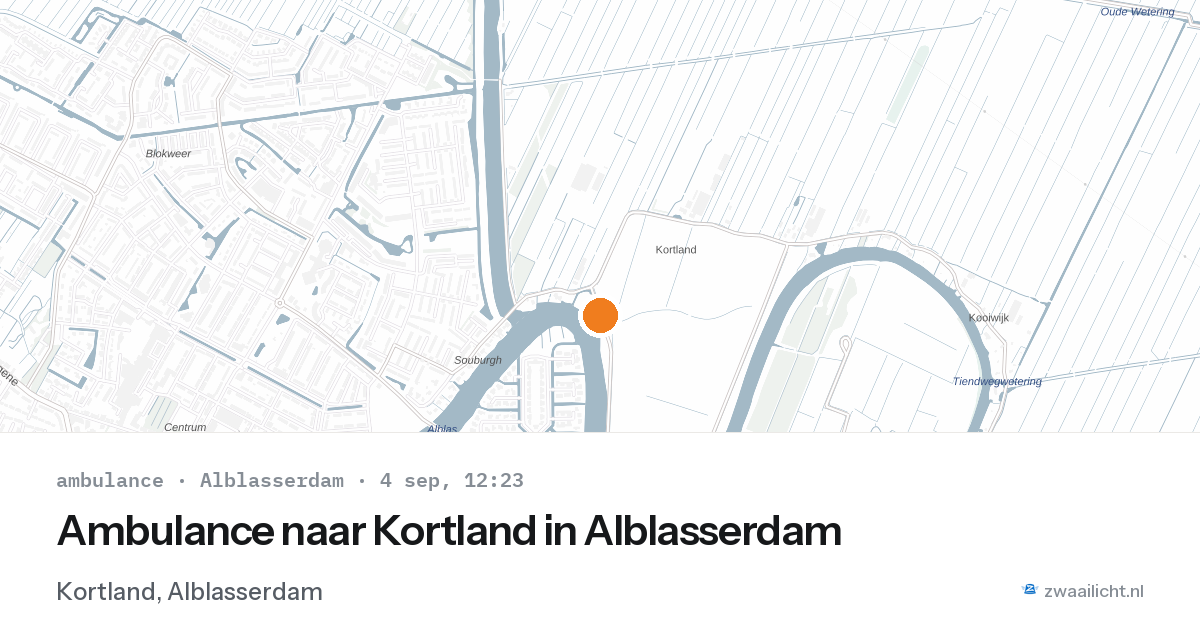 Ambulance naar Kortland in Alblasserdam — 4 sep 2026