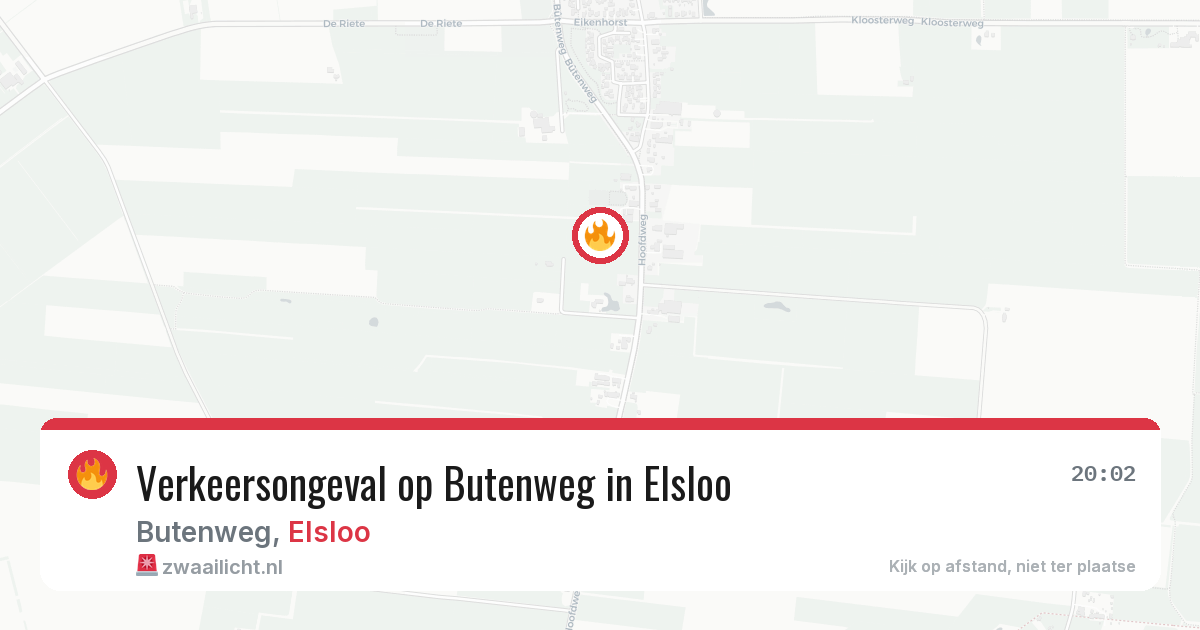 Verkeersongeval op Butenweg in Elsloo — 31 mei 2026