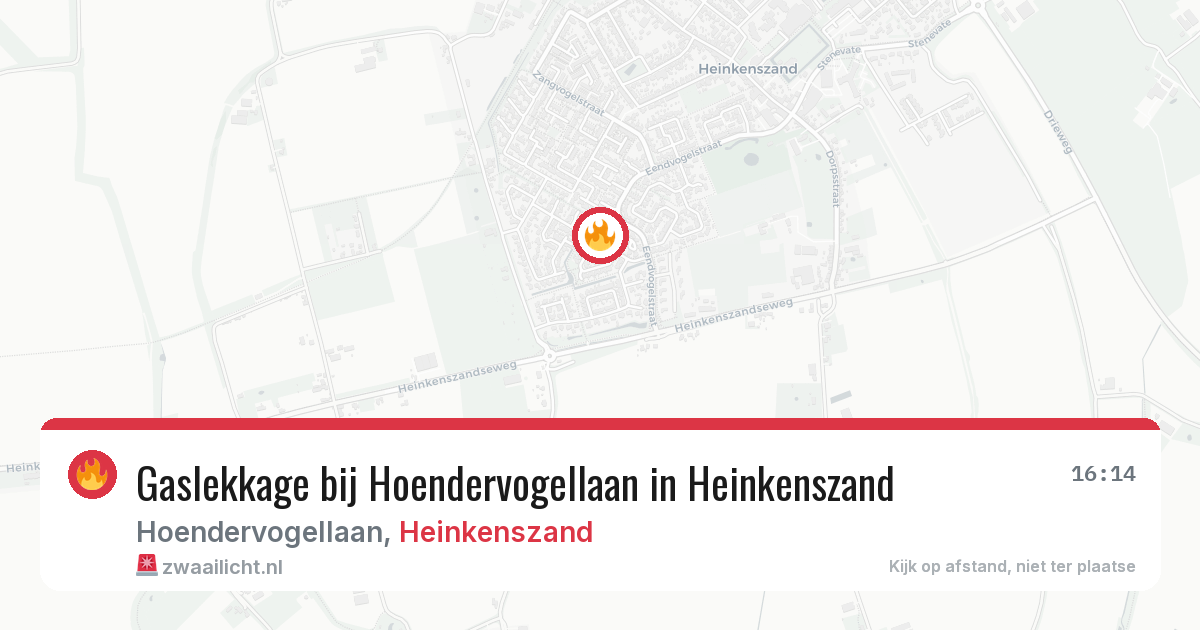 Gaslekkage bij Hoendervogellaan in Heinkenszand — 6 jul 2026