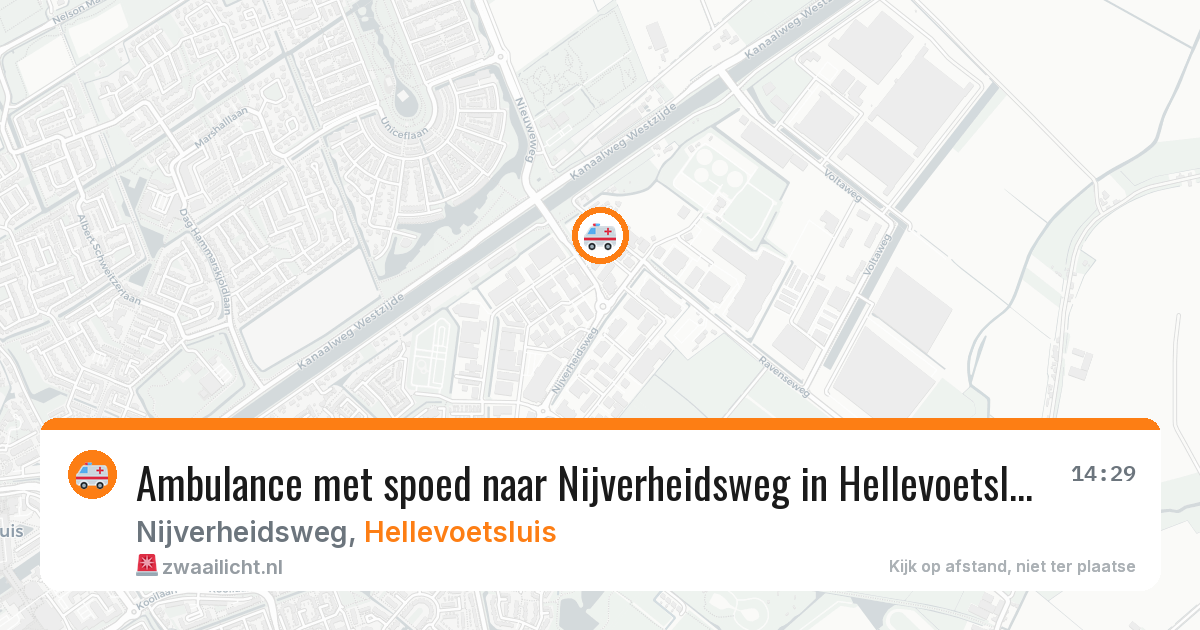 Ambulance met spoed naar Nijverheidsweg in Hellevoetsluis — 17 mrt 2026