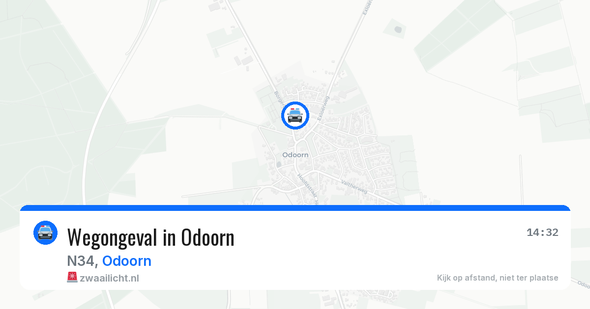 Wegongeval in Odoorn — 5 aug 2026