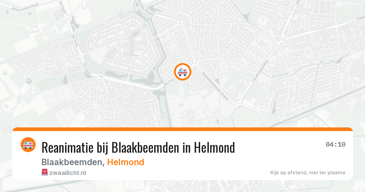 Reanimatie bij Blaakbeemden in Helmond — 17 feb 2026