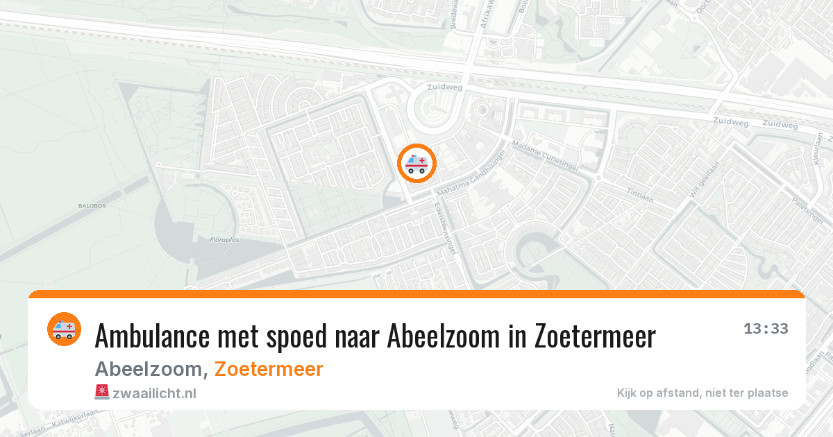 Ambulance met spoed naar Abeelzoom in Zoetermeer — 29 jun 2026