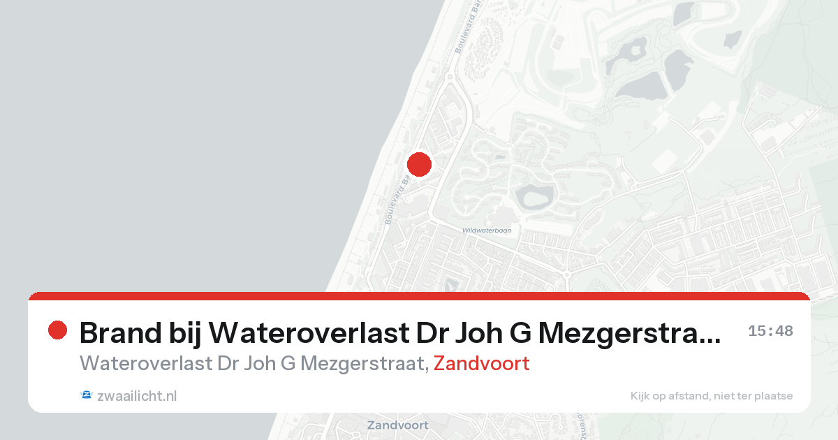 Brand bij Wateroverlast Dr Joh G Mezgerstraat in Zandvoort — 29 mei 2026