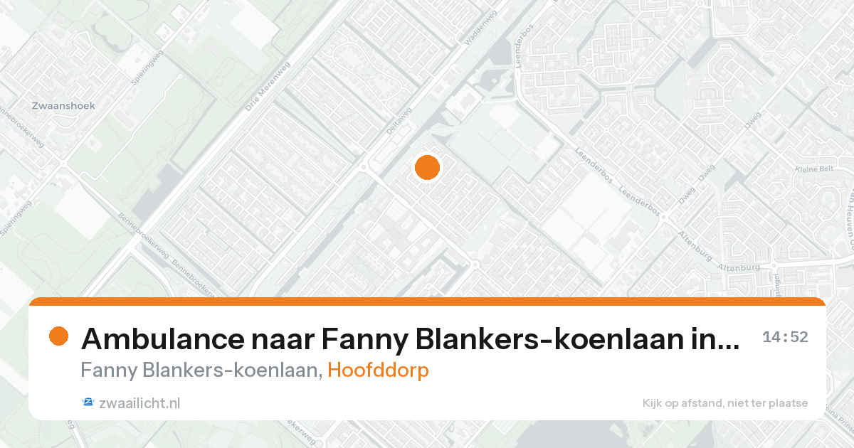 Ambulance naar Fanny Blankers-koenlaan in Hoofddorp — 6 jun 2026