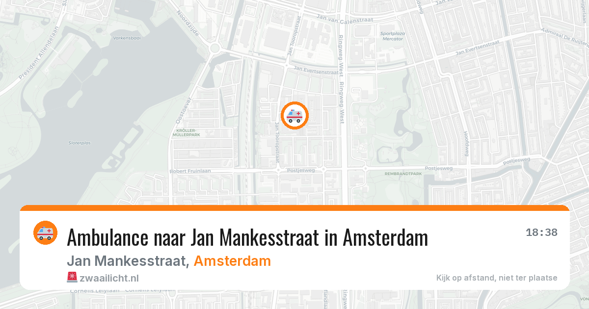 Ambulance naar Jan Mankesstraat in Amsterdam — 10 aug 2026