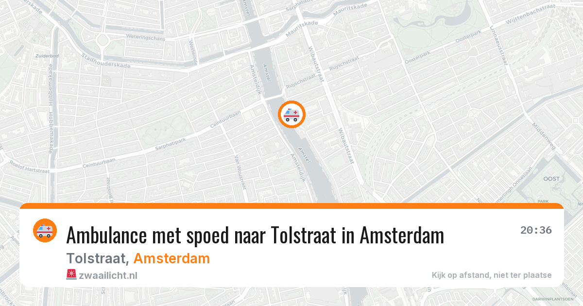 Ambulance met spoed naar Tolstraat in Amsterdam — 7 mrt 2026