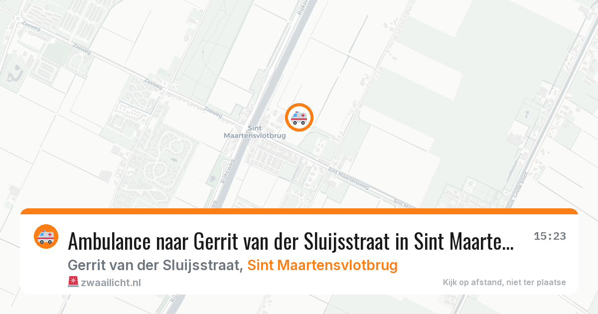 Ambulance naar Gerrit van der Sluijsstraat in Sint Maartensvlotbrug — 1 mei 2026