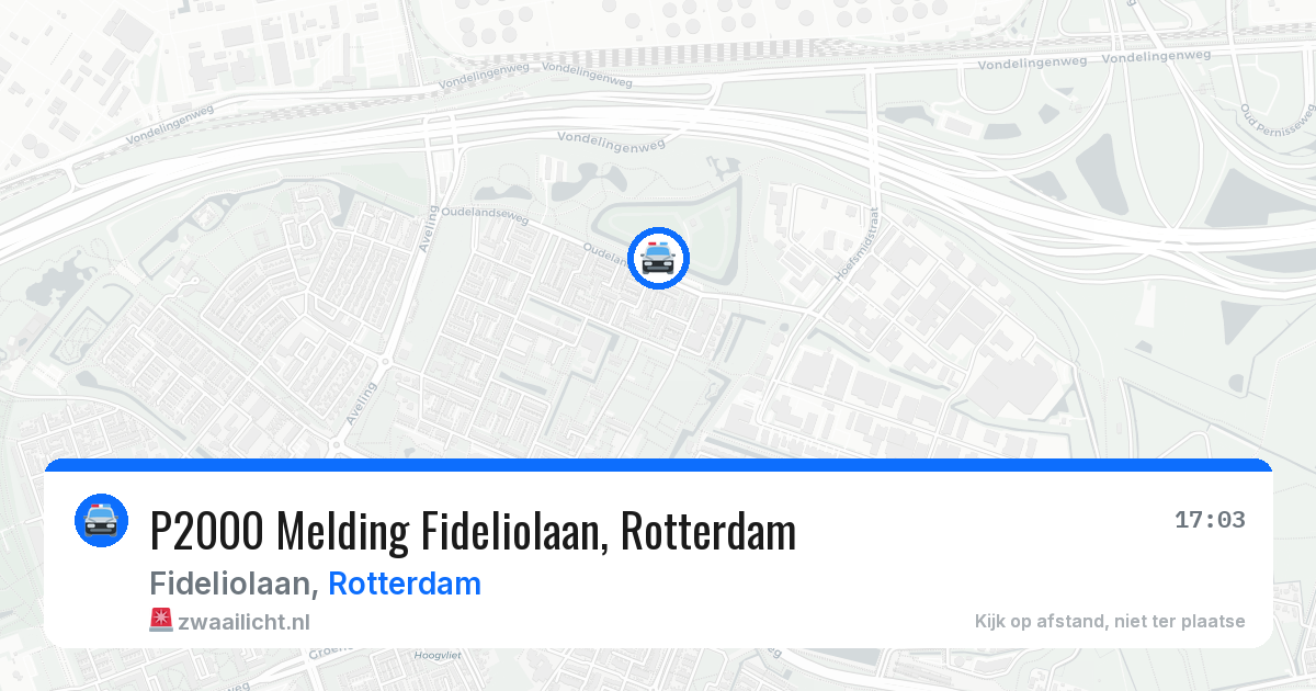 P2000 Melding Fideliolaan, Rotterdam — 27 apr 2026
