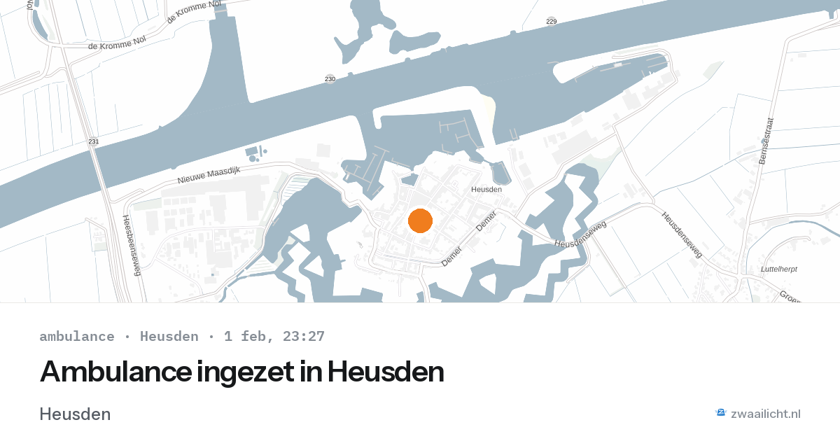 Ambulance ingezet in Heusden — 1 feb 2026