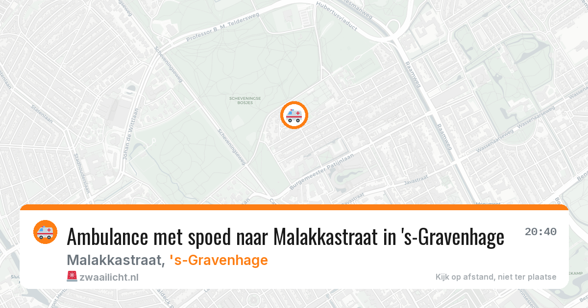 Ambulance met spoed naar Malakkastraat in 's-Gravenhage — 26 mei 2026