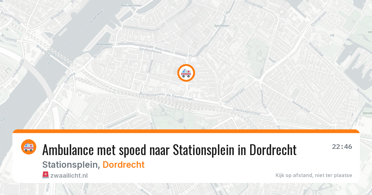 Ambulance met spoed naar Stationsplein in Dordrecht — 22 mei 2026