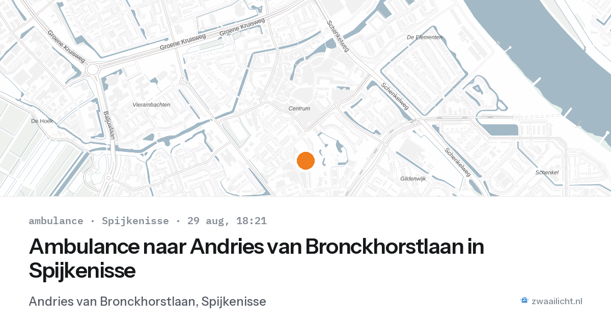 Ambulance naar Andries van Bronckhorstlaan in Spijkenisse — 29 aug 2026