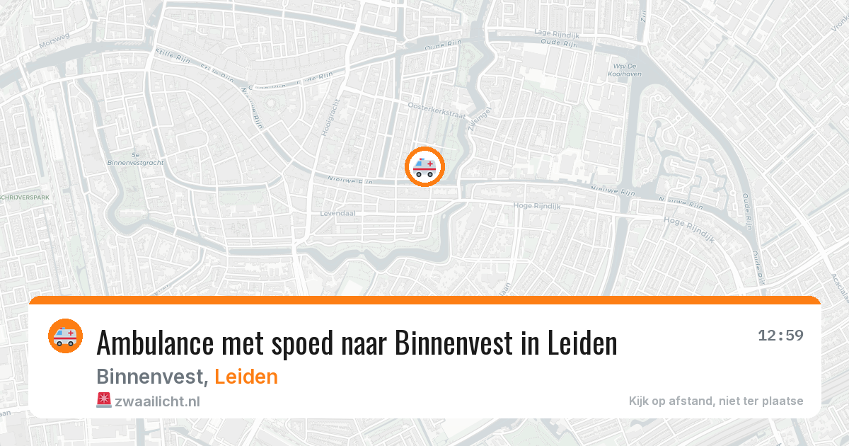 Ambulance met spoed naar Binnenvest in Leiden — 30 mrt 2026
