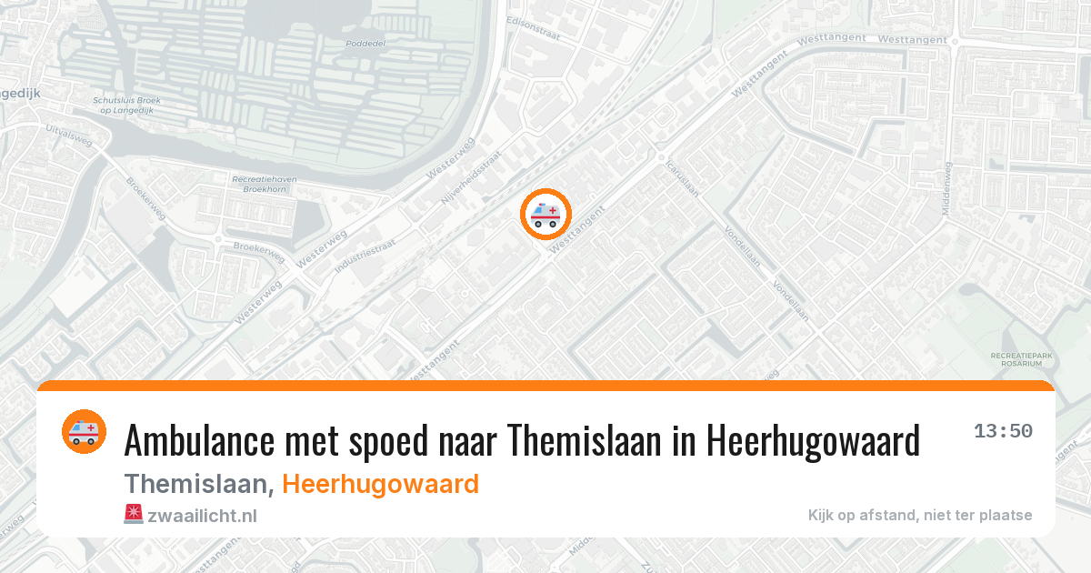 Ambulance met spoed naar Themislaan in Heerhugowaard — 20 apr 2026